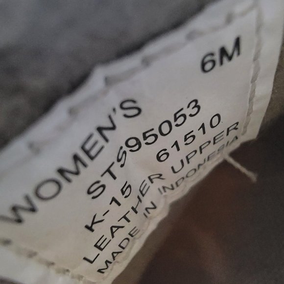 Sperry Top Sider Authentic Original Gray Leather Linen Preppy Slip On Boat Shoe - Picture 14 of 14